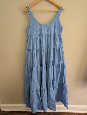 Michael Kors Blue Tiered Maxi Dress Size M